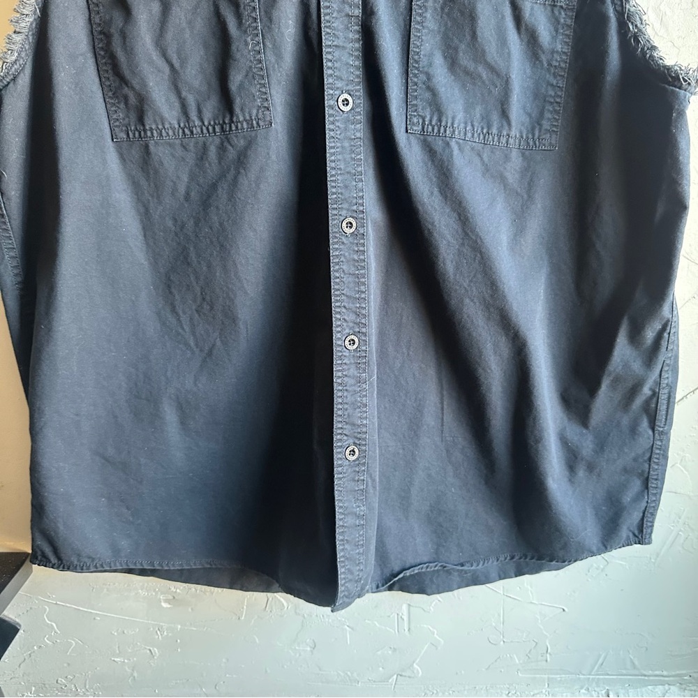 Harley Davidson Black Cut Off Vest 2XL Biker Grunge Y2K Moto Sz‎ 2XL Biker - Picture 9 of 12